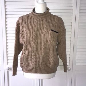 ADRIAN SPENCER Acrylic Tan Sweater Size Medium